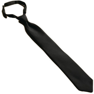 The Oaks Black Poly-Satin Pre-Tied Tie
